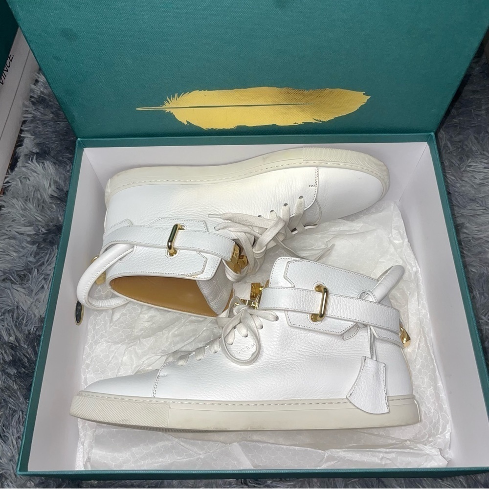 Buscemi 100MM |  White Mens High Top Sneakers, Size 44(11)